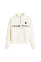 Fermuar Detay Baskılı Ekru Sweatshirt