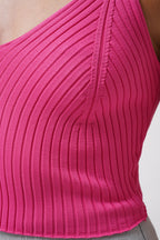 V Yaka Pembe Crop Bluz
