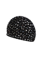 Payetli Örgü Siyah Cap