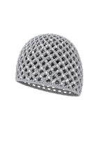 Payetli Örgü Gri Cap