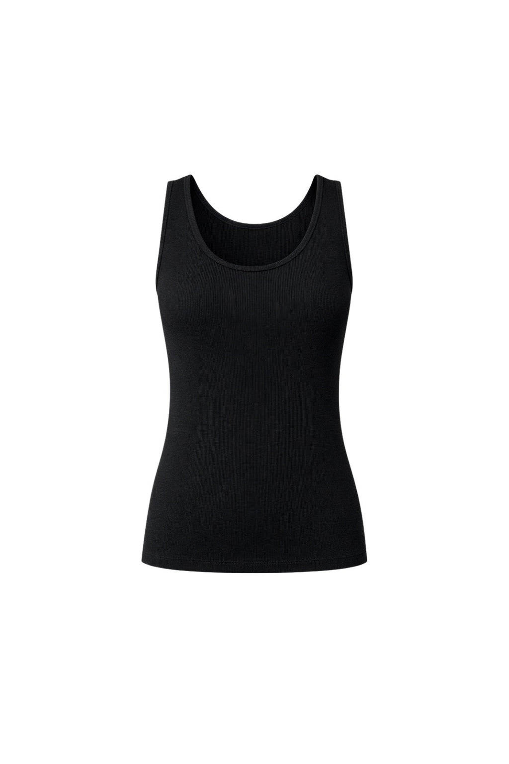 Oval Yaka Basic Siyah Triko Top
