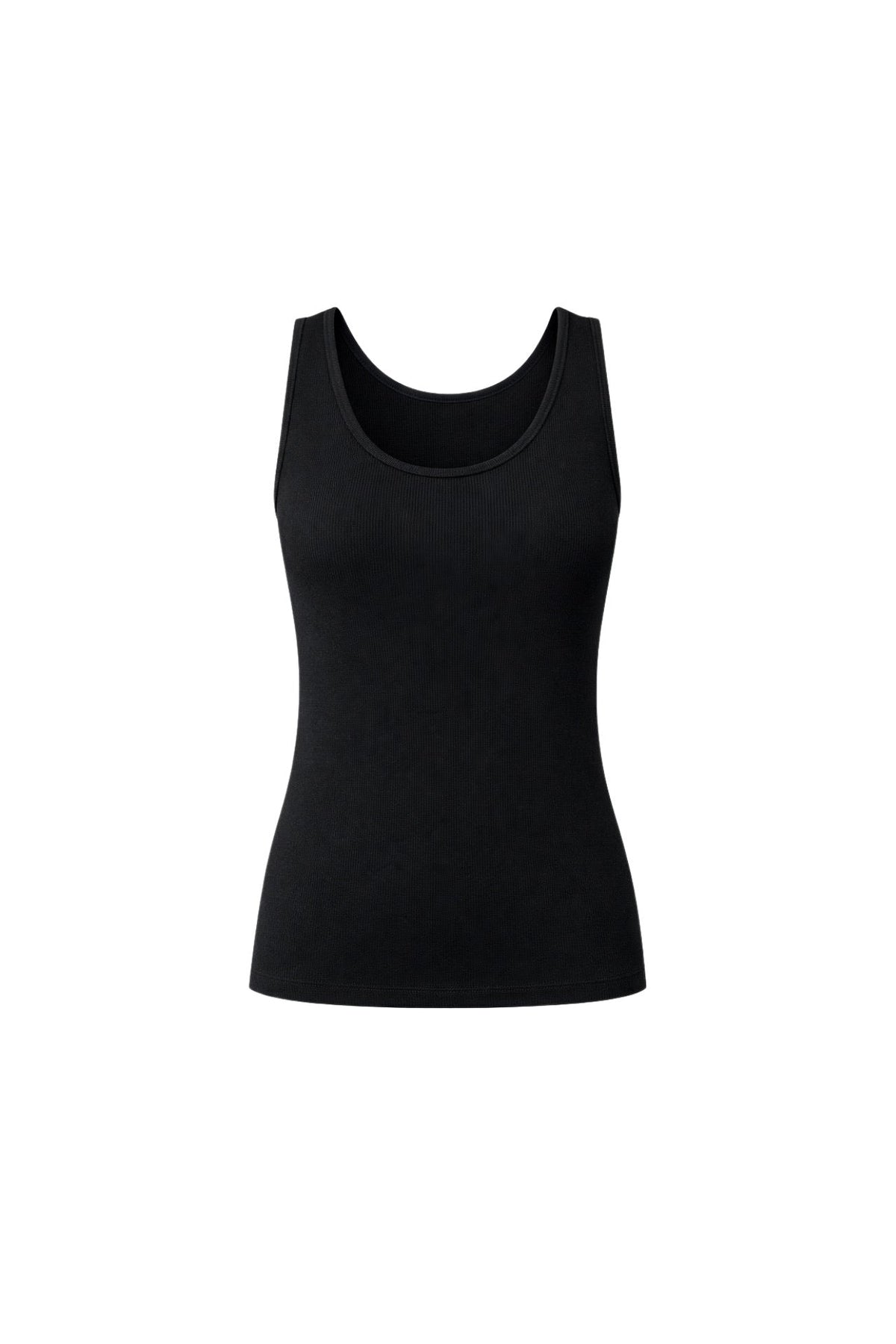 Oval Yaka Basic Siyah Triko Top