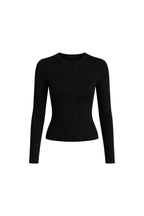 Bisiklet Yaka Basic Siyah Triko Bluz
