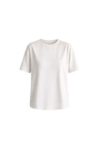 Bisiklet Yaka Taş Detay Beyaz T-Shirt