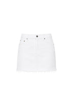 Basic Mini Beyaz Denim Etek