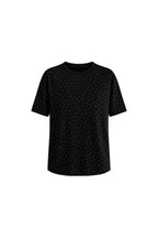 Bisiklet Yaka Taş Detay Siyah T-Shirt