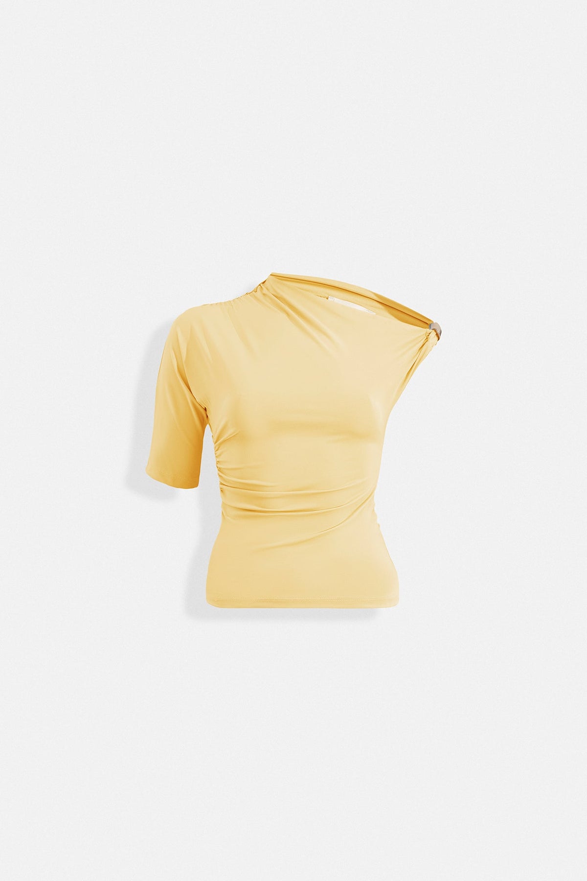 Aksesuar Detay Cutout Sarı Bluz