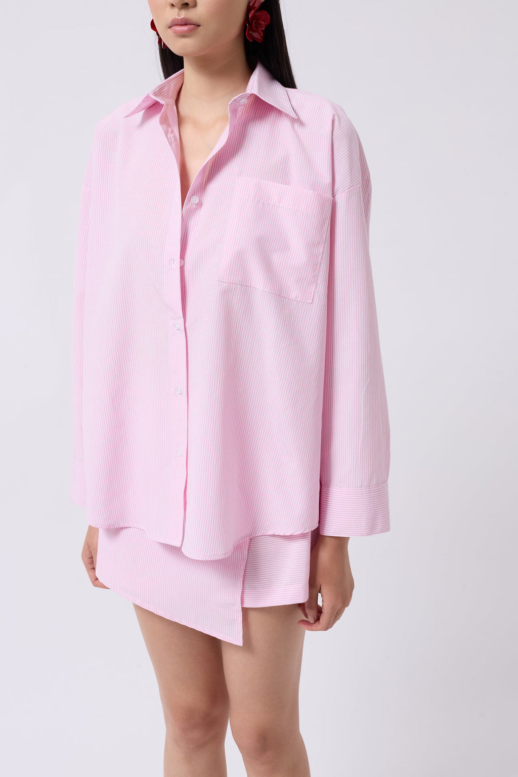 Anvelop Detay Pembe Gömlek