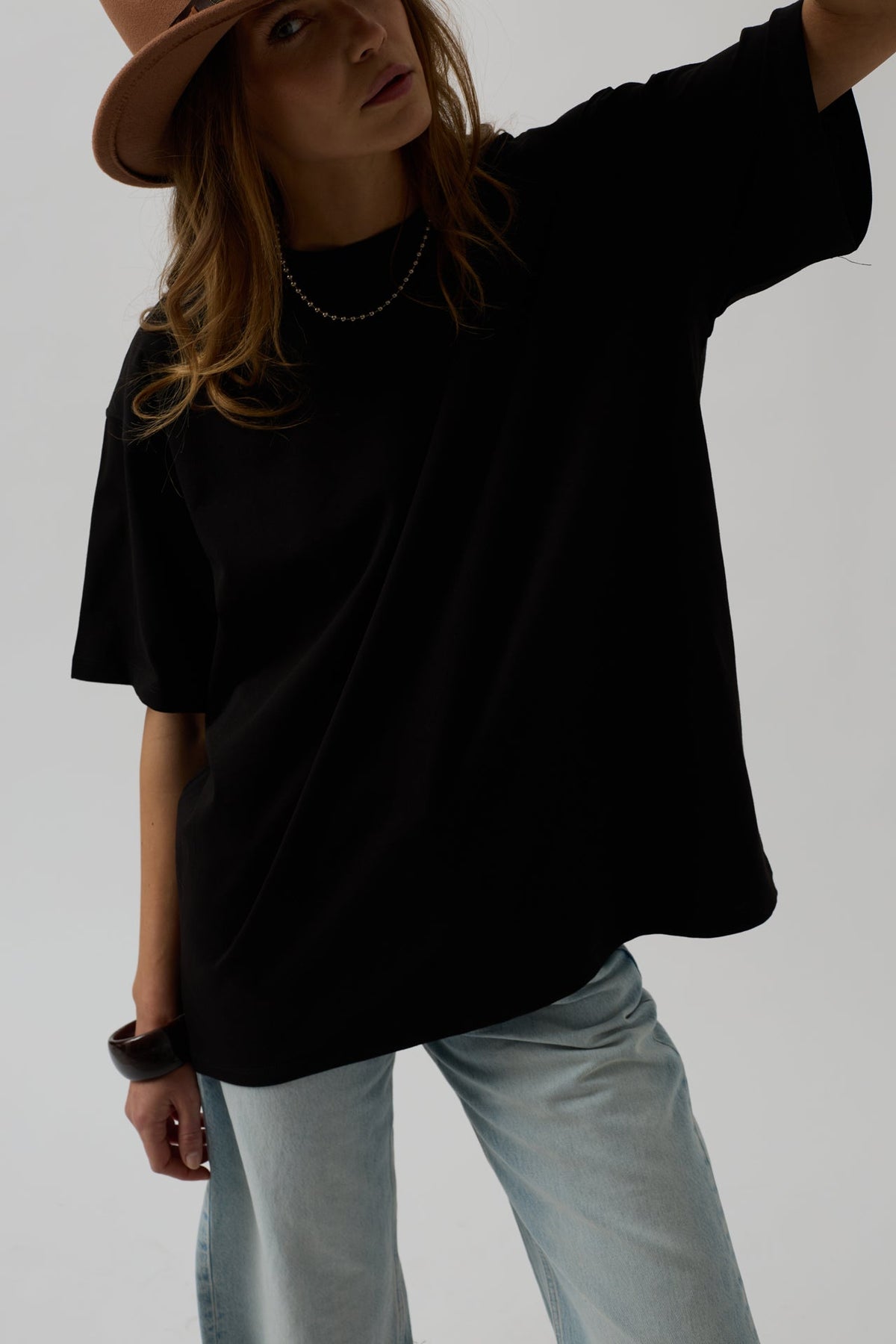 Basic Oversize Siyah T-Shirt