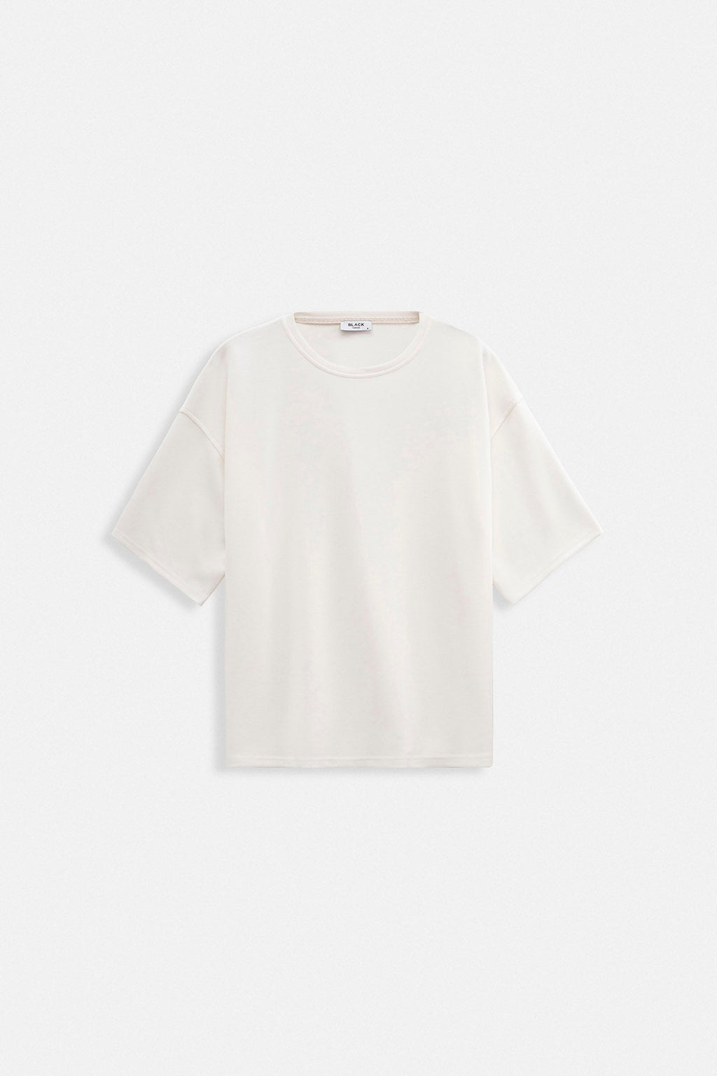 Bisiklet Yaka Oversize Beyaz T-Shirt