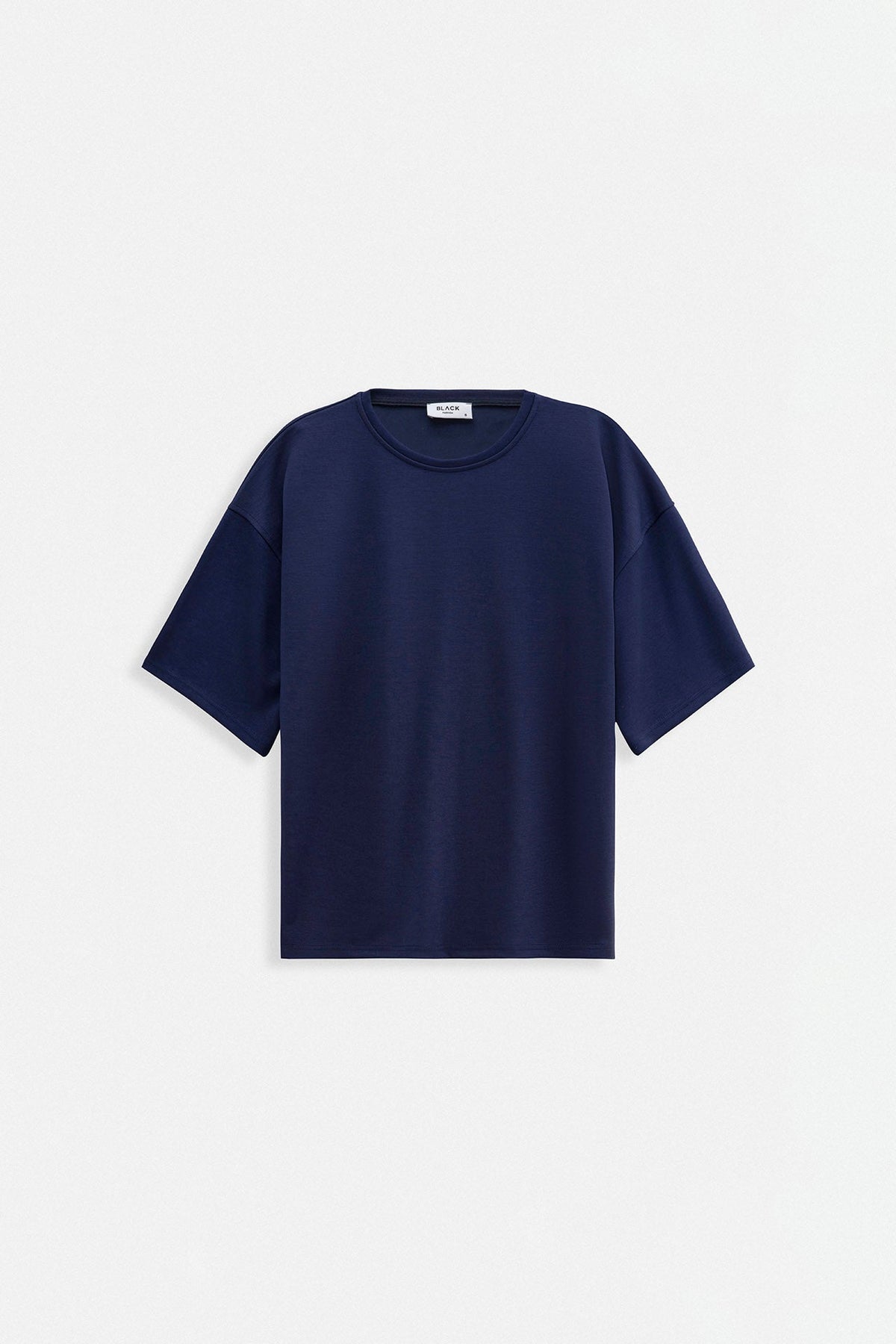 Bisiklet Yaka Oversize Lacivert T-Shirt