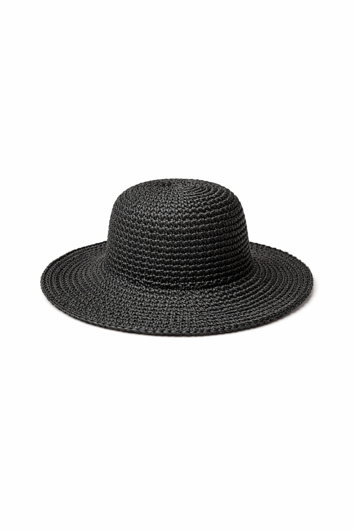 Siyah Bucket Hasır Şapka