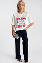 Cool Mom Baskılı Beyaz T-Shirt