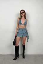 Kot Mavi Crop Bra