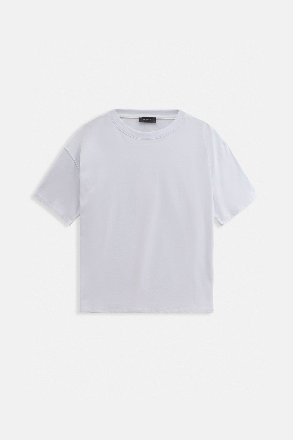 Etek Ucu Baskili Beyaz T-shirt