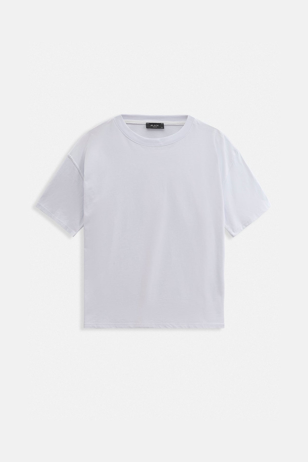 Etek Ucu Baskili Beyaz T-shirt