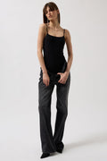 İp Askılı Siyah Bodysuit