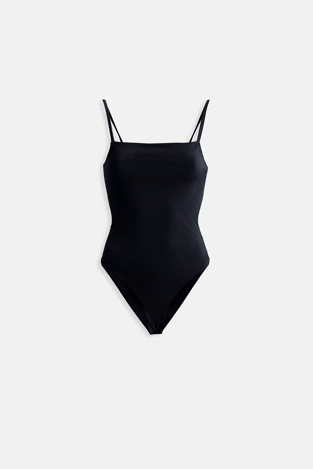 İp Askılı Siyah Bodysuit