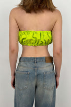 Lastik Detay Lime Straplez Crop