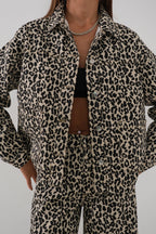 Leopar Desenli Ceket