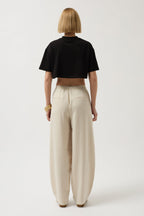 Oversize Crop Siyah T-Shirt