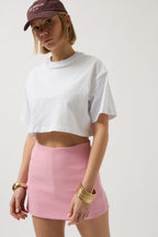 Oversize Crop Beyaz T-Shirt