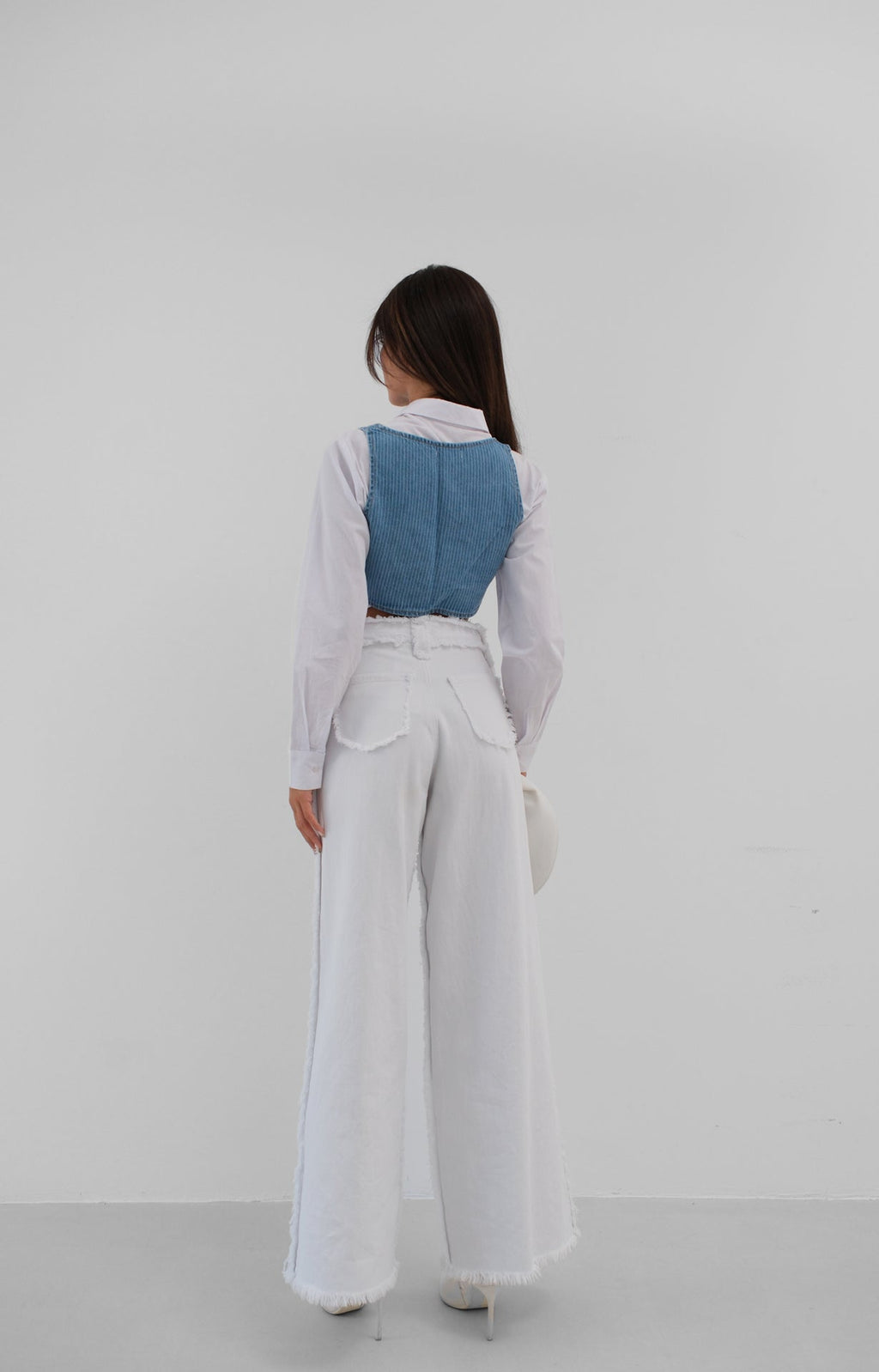 Yelek Form Denim Mavi Bra