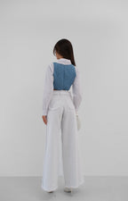 Yelek Form Denim Mavi Bra